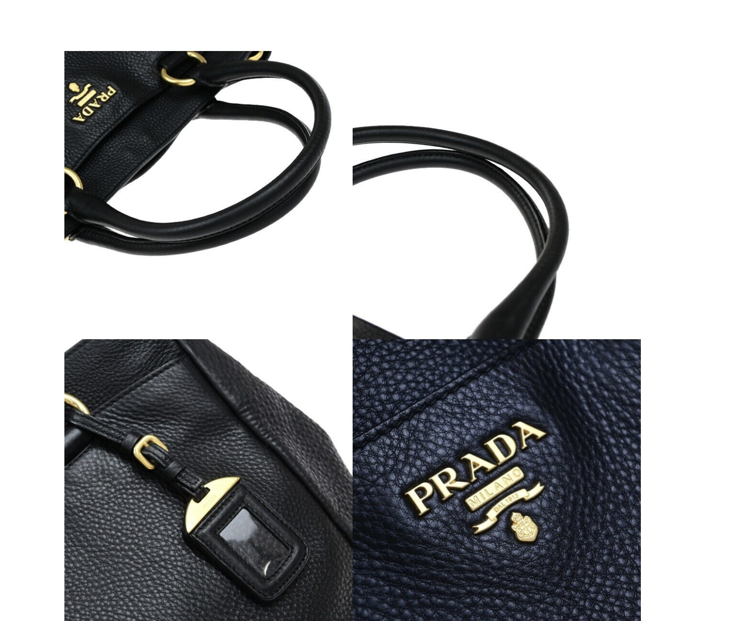 Prada Vitello tote negra