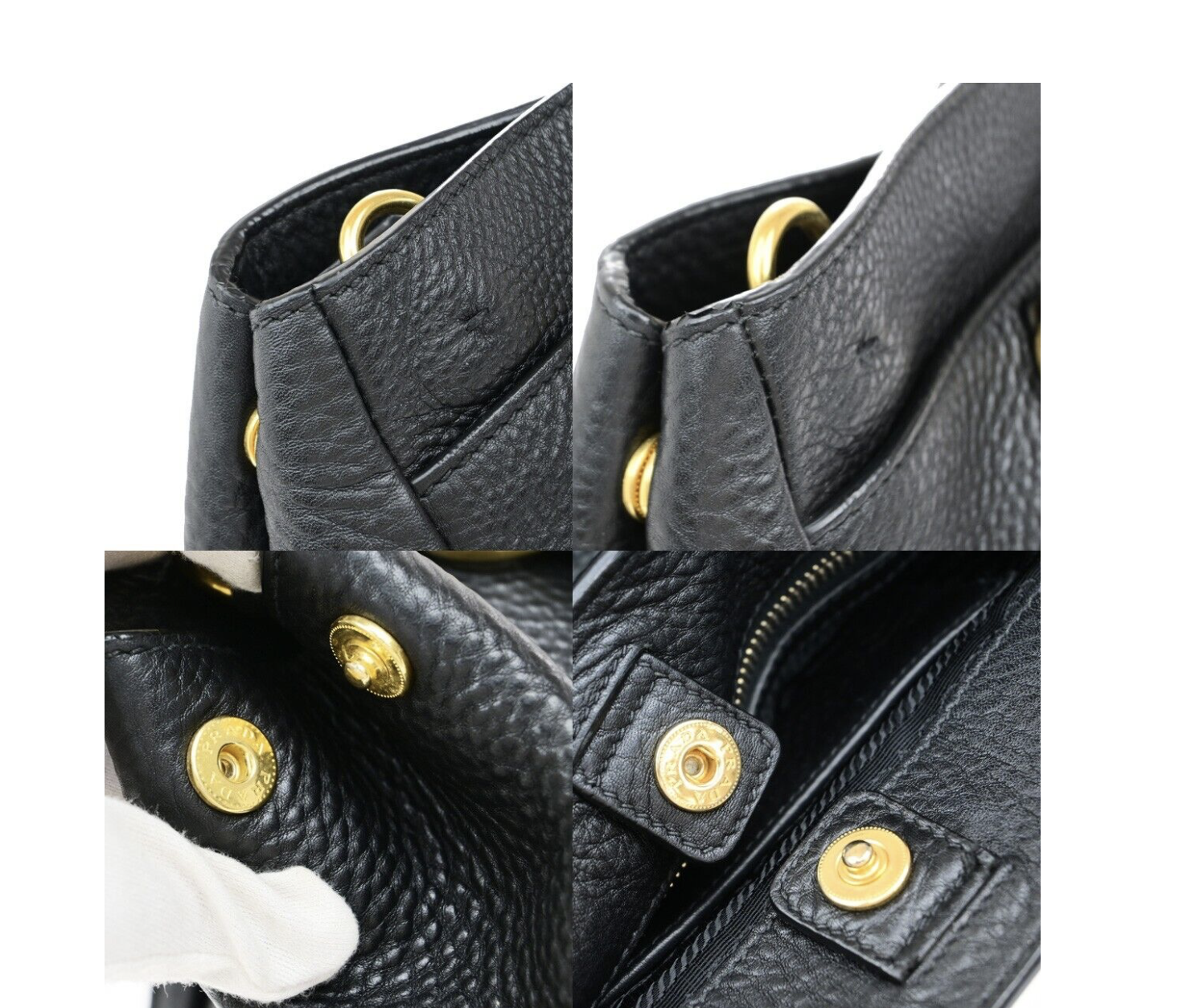Prada Vitello tote negra