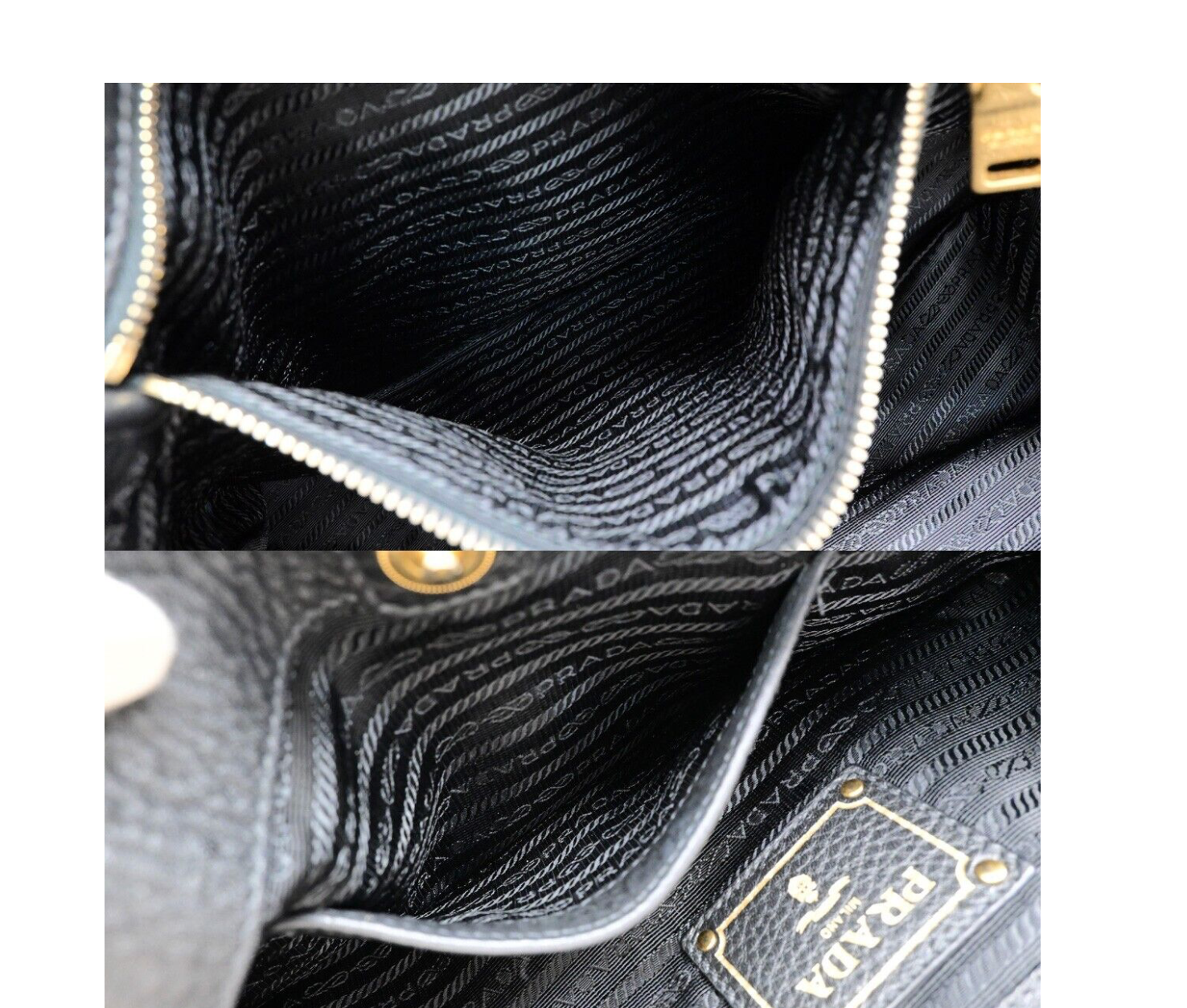 Prada Vitello tote negra