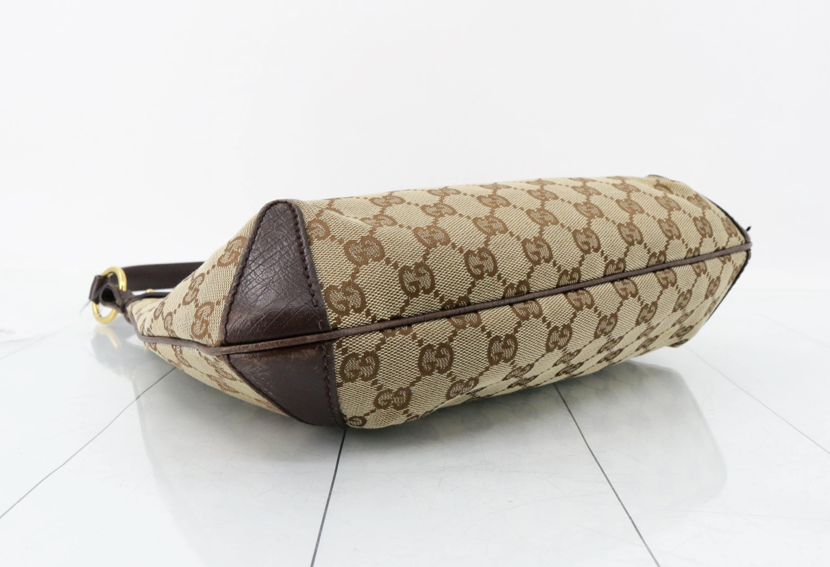 Gucci GG Canvas Horsebit Semi-Shoulder Bag