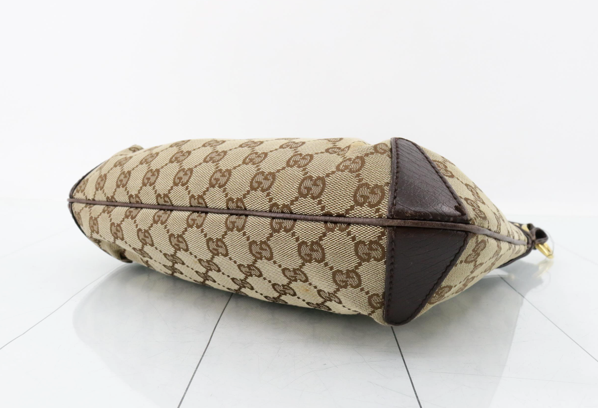 Gucci GG Canvas Horsebit Semi-Shoulder Bag