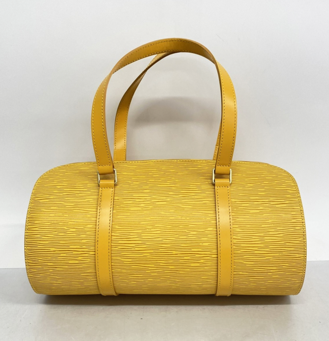 Louis Vuitton Soufflot - Papillon amarillo en cuero Epi con pouch incluido