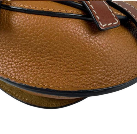 Loewe Gate Small en piel marrón