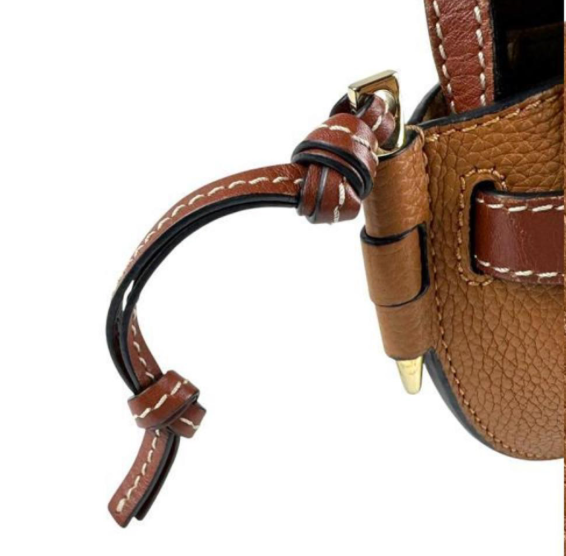 Loewe Gate Small en piel marrón