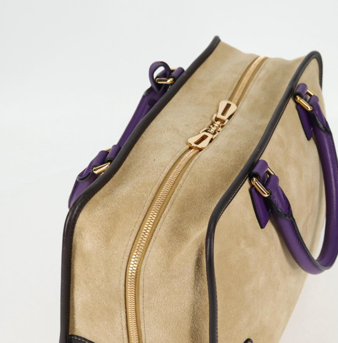 Loewe Amazona edición especial en ante tricolor marrón y morado