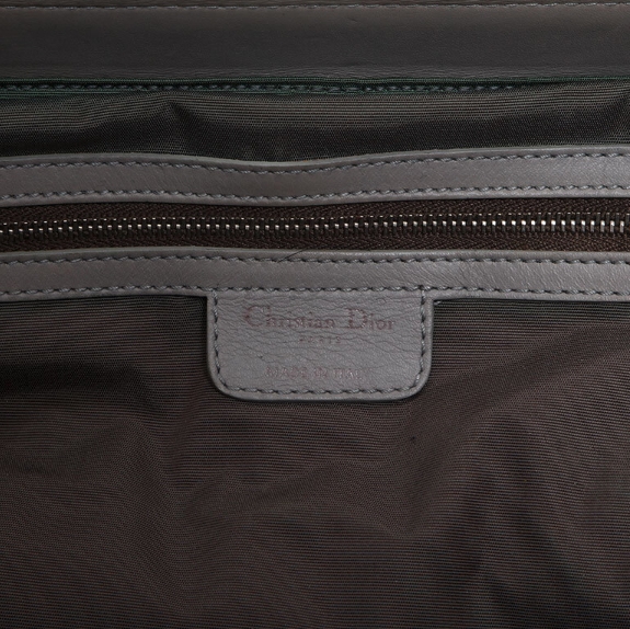 Christian Dior Gathered Leather Handbag – Piel gris
