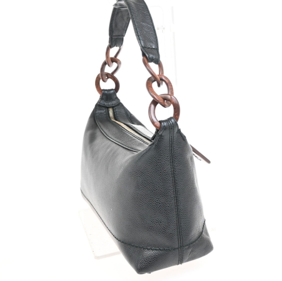 Chanel Vintage Wood Chain CC Shoulder Bag