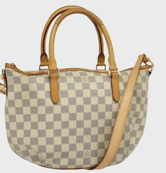 Bolso Riviera en canvas damier azur con bandolera