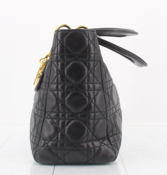 Christian Dior Lady Dior Mediano Cannage Negra Vintage