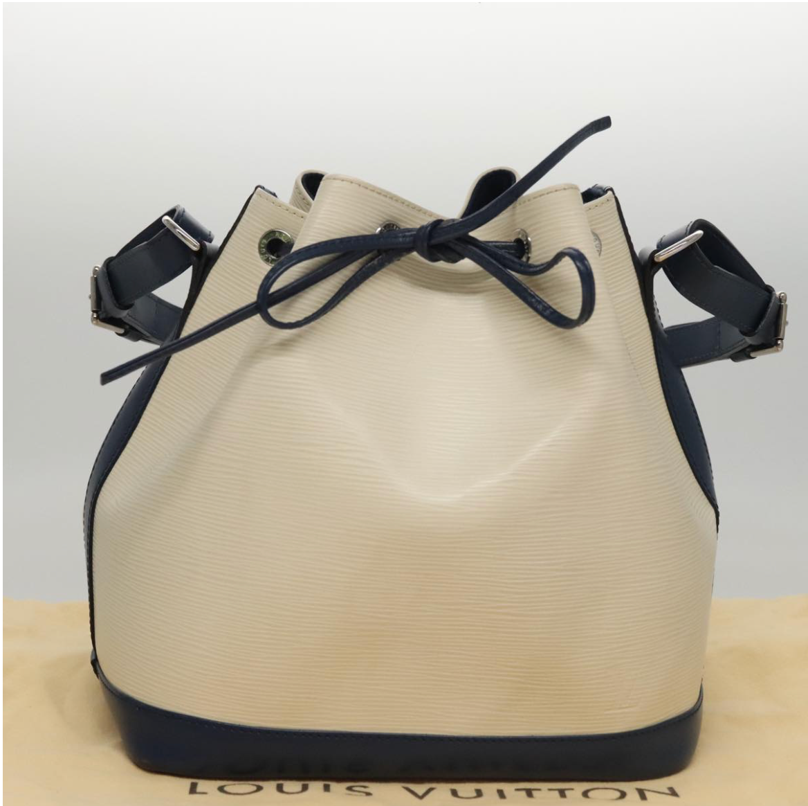 LV Petit Noé en piel Epi bicolor Ivory y negro - edición especial