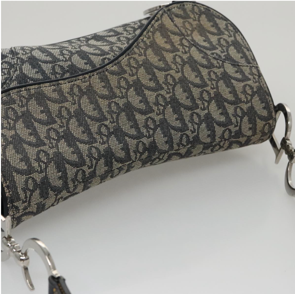 Dior Saddle Bag en lona Oblique azul marino -bajo pedido