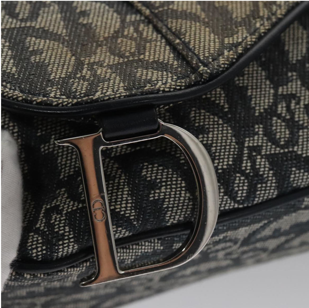 Dior Saddle Bag en lona Oblique azul marino -bajo pedido