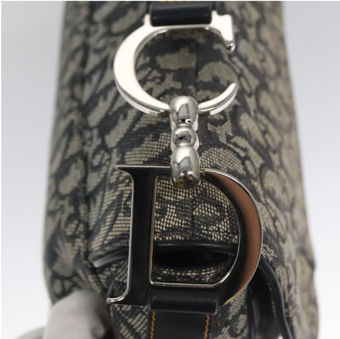 Dior Saddle Bag en lona Oblique azul marino -bajo pedido