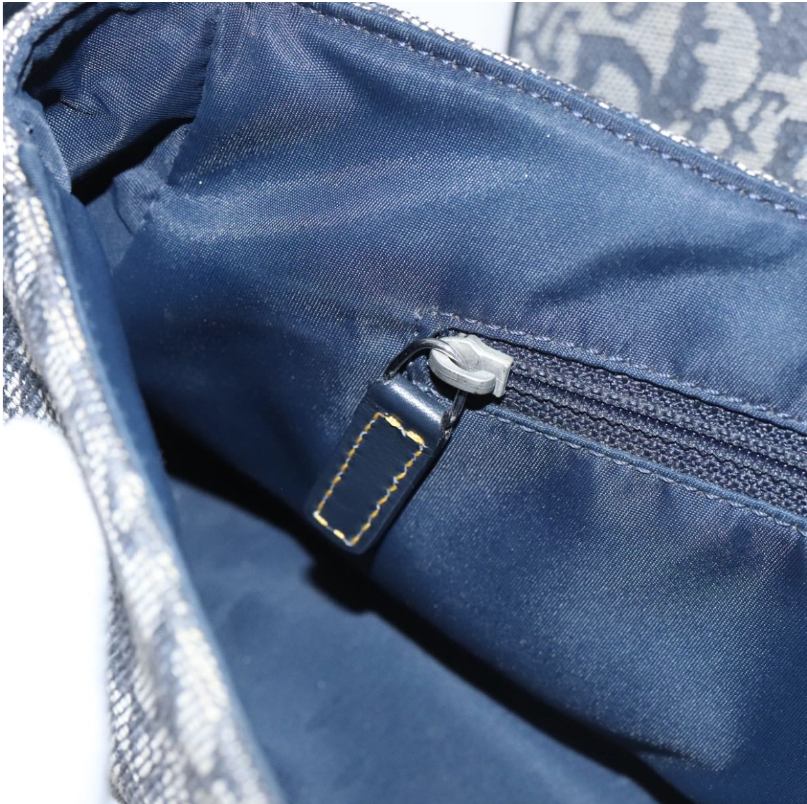 Dior Saddle Bag en lona Oblique azul marino -bajo pedido