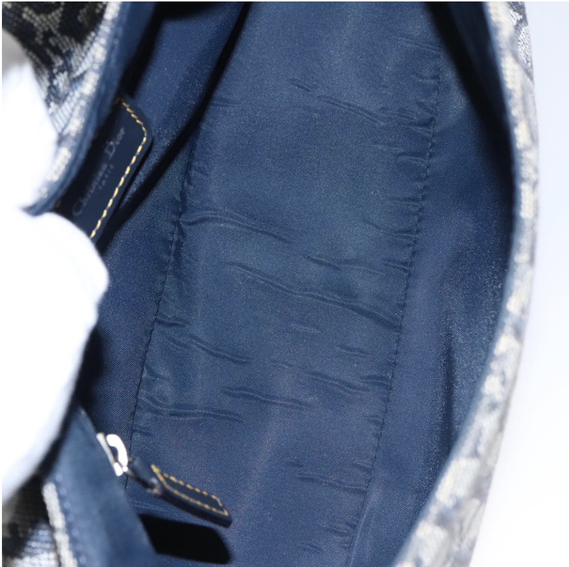 Dior Saddle Bag en lona Oblique azul marino -bajo pedido