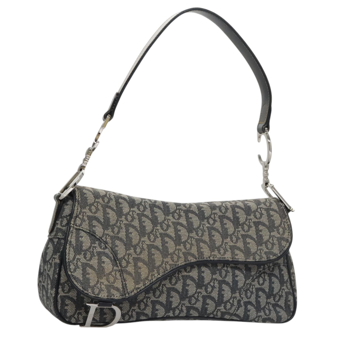Dior Saddle Bag en lona Oblique azul marino -bajo pedido