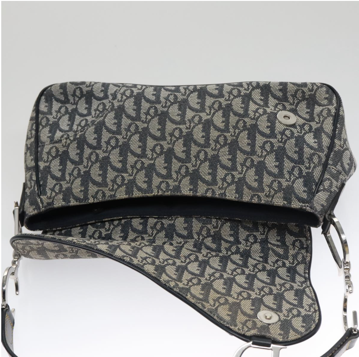 Dior Saddle Bag en lona Oblique azul marino -bajo pedido