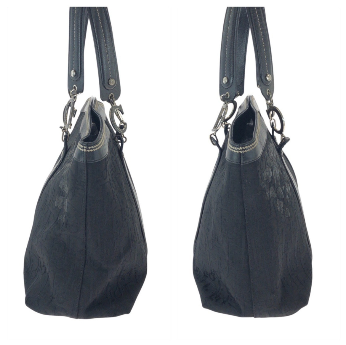 Dior Flower Bag Lona Negra