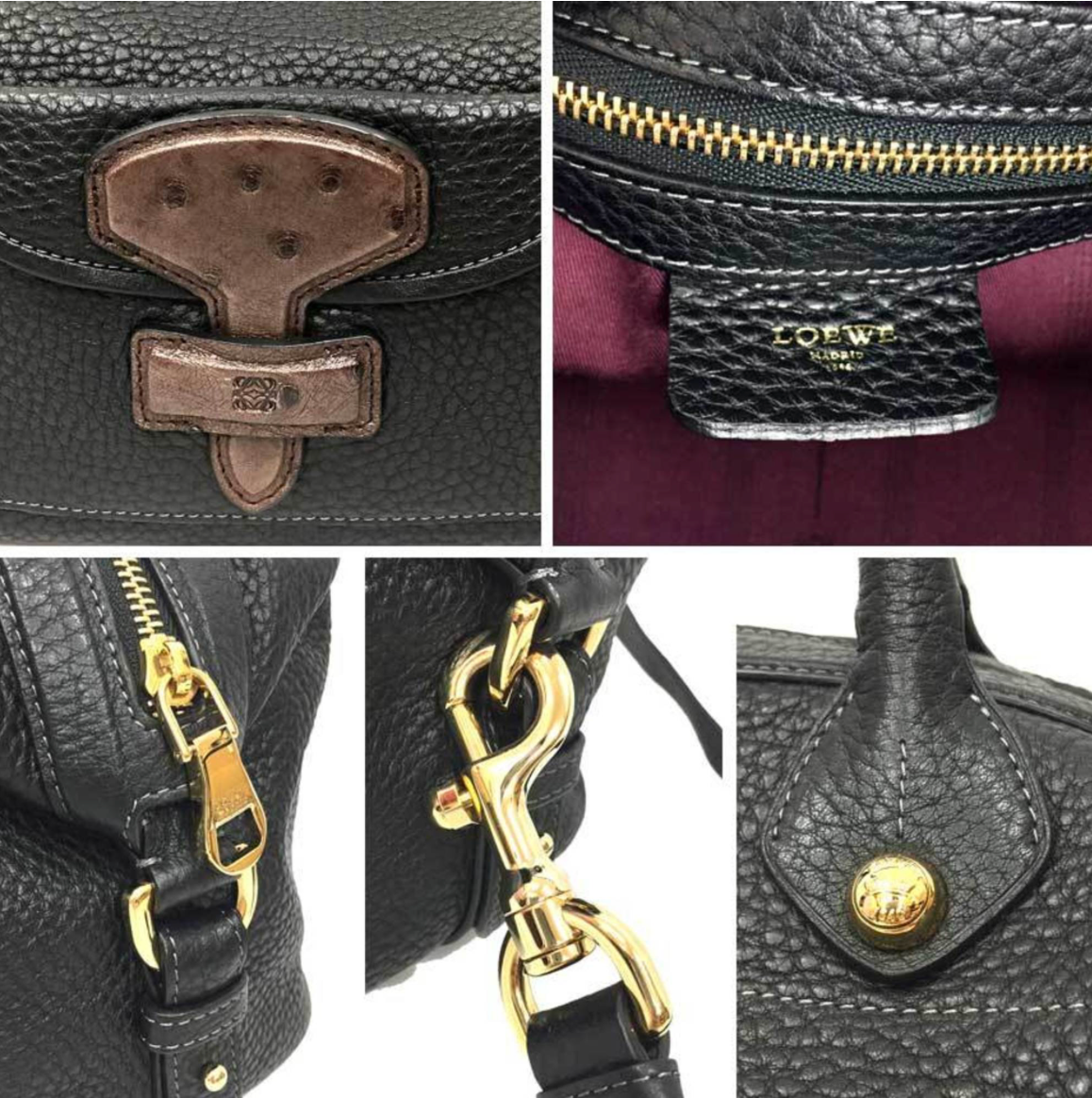 Loewe May bag en piel negra