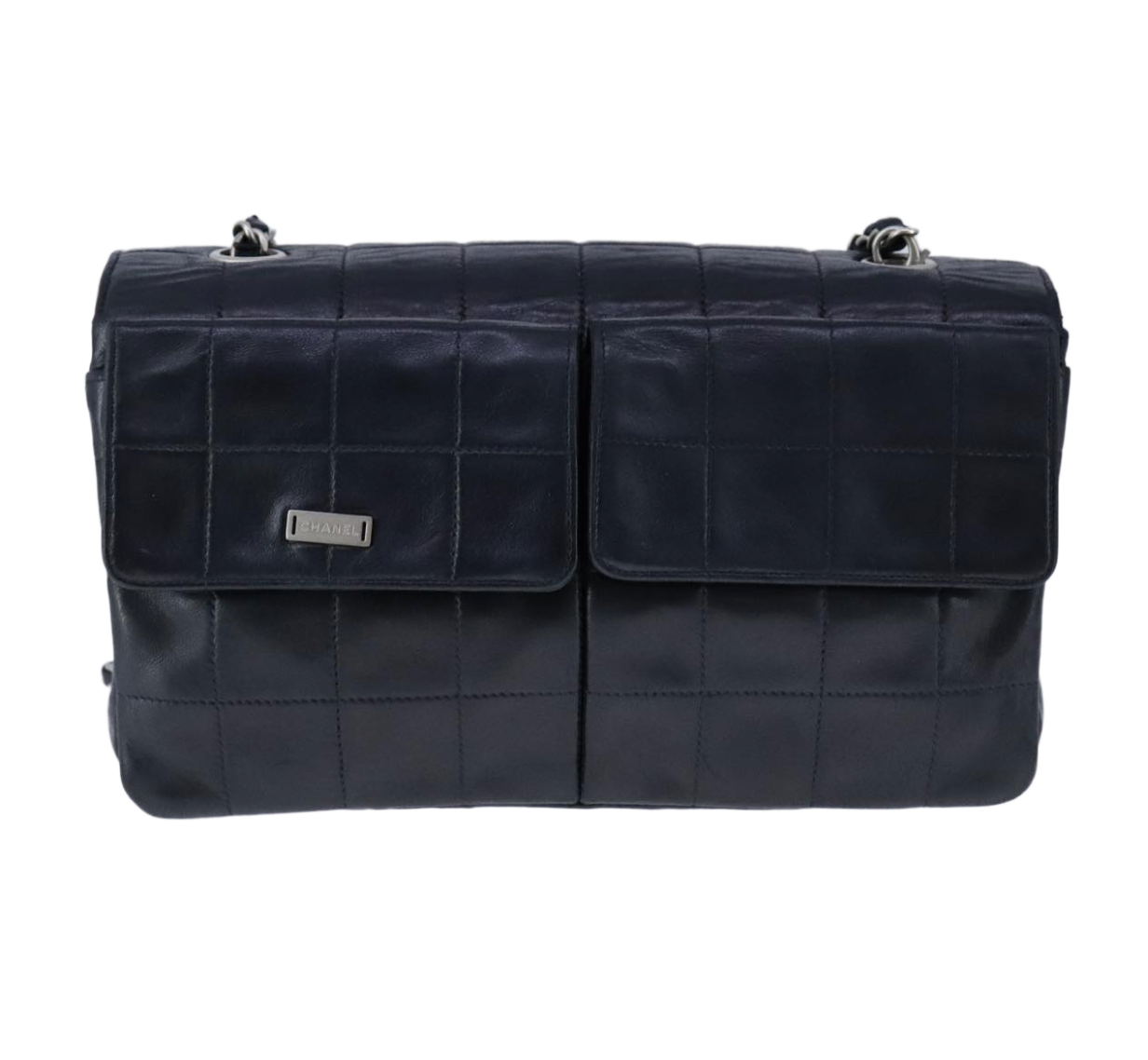 Chanel Chocolate Bar en piel negra