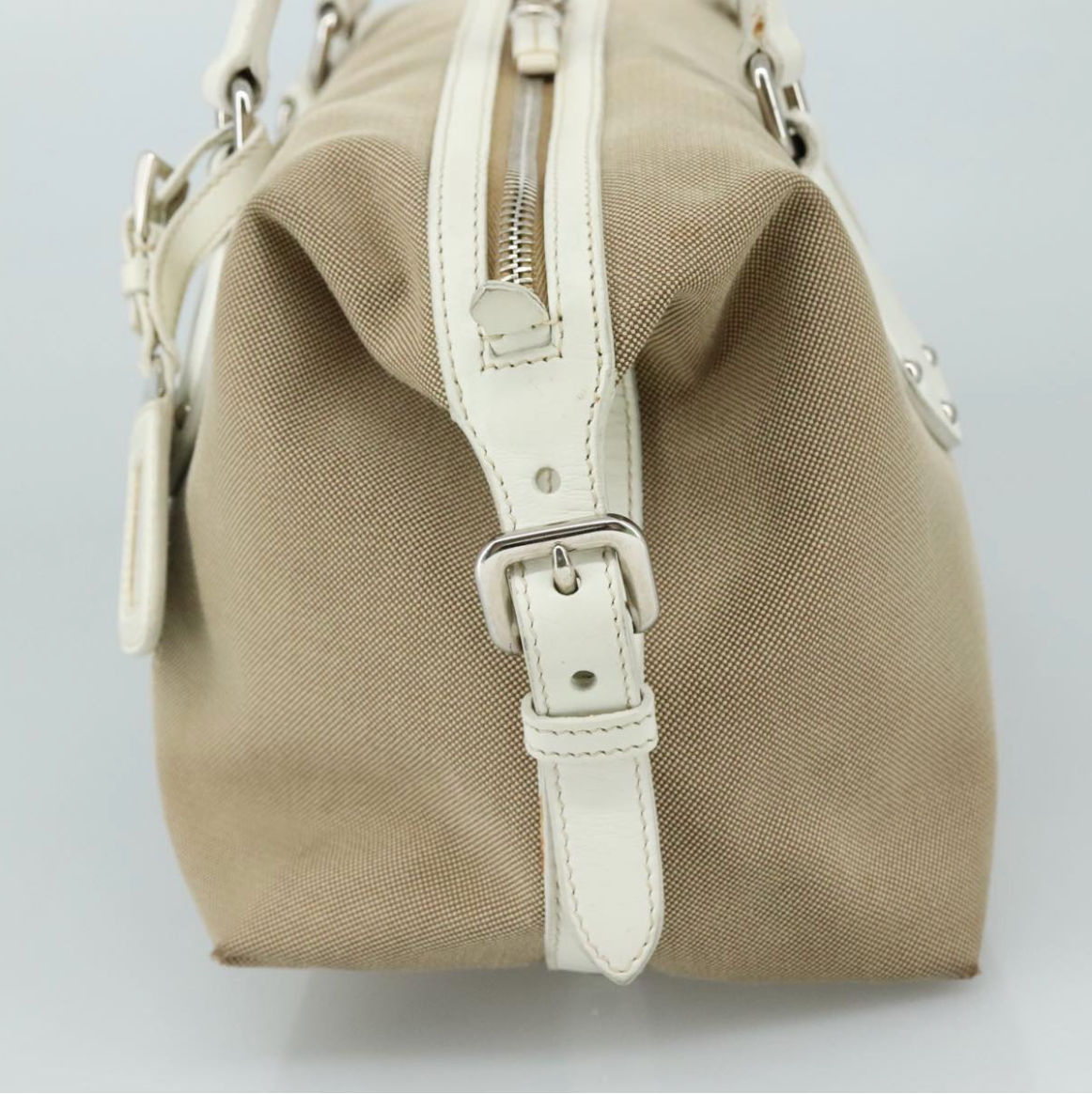 Prada Logo Jacquard con asas blancas