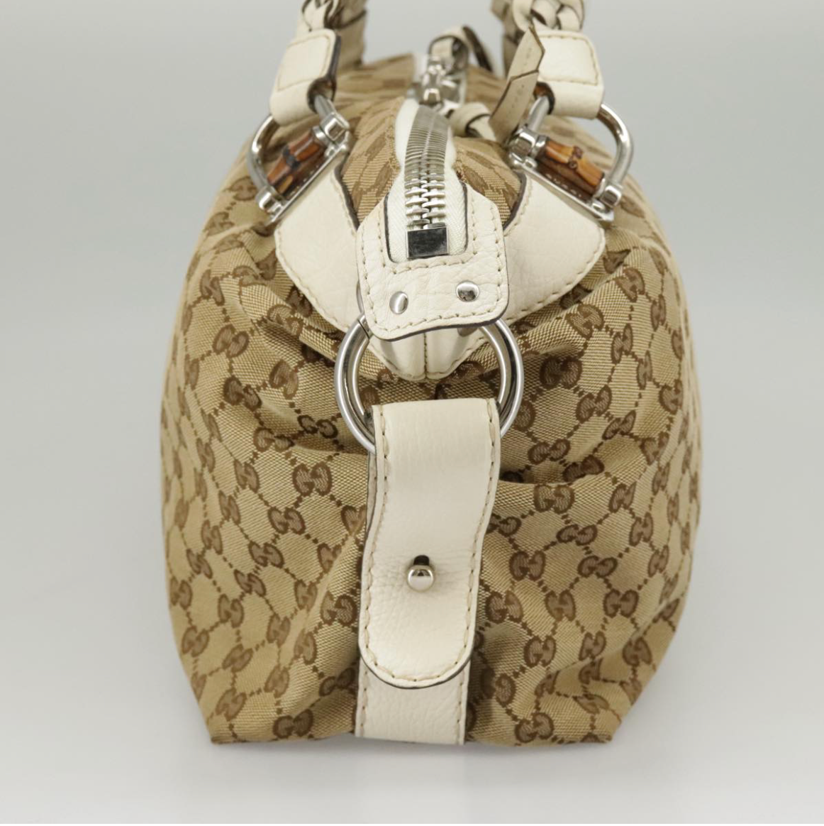 Gucci Bamboo en canvas beige