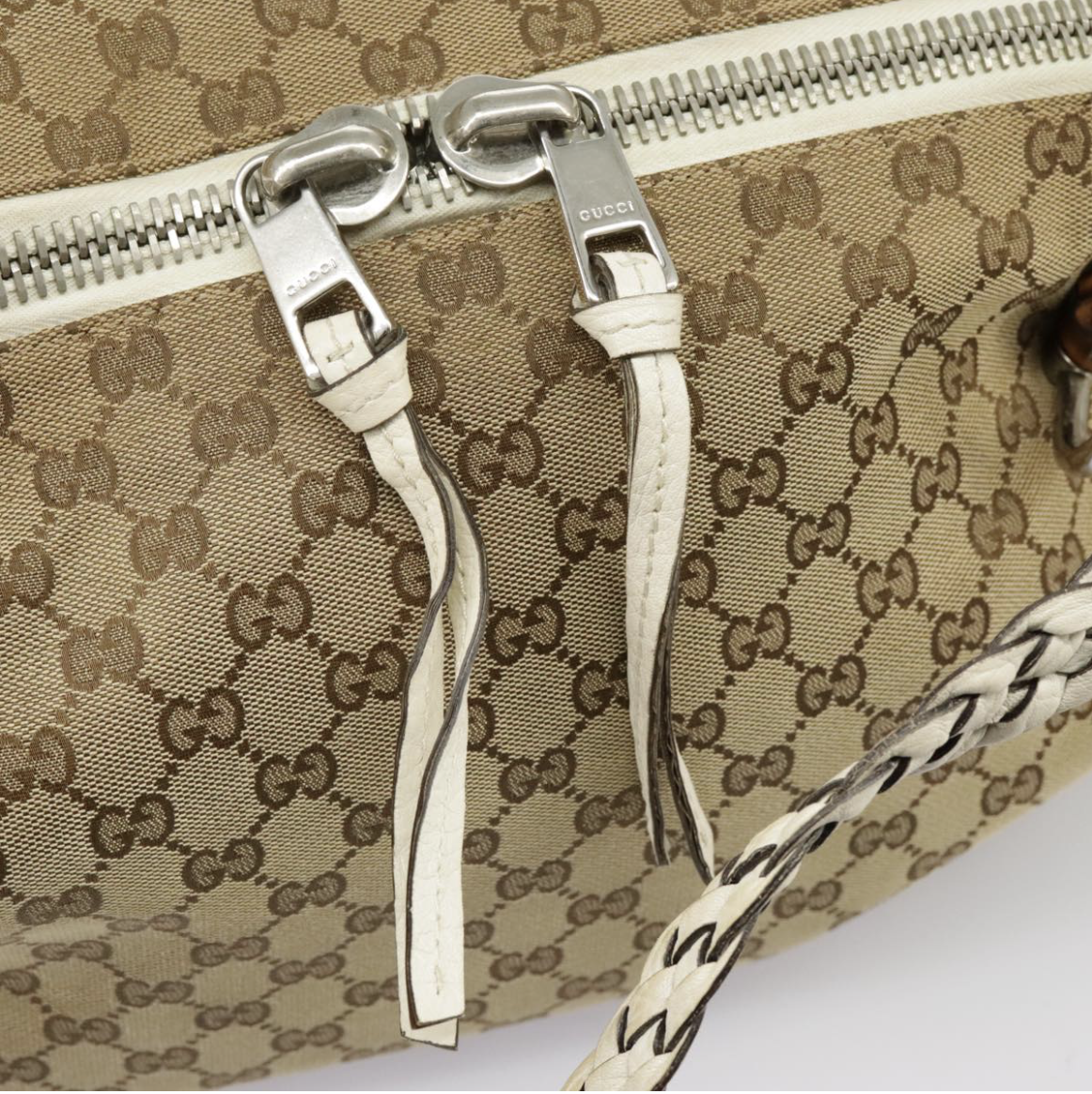 Gucci Bamboo en canvas beige