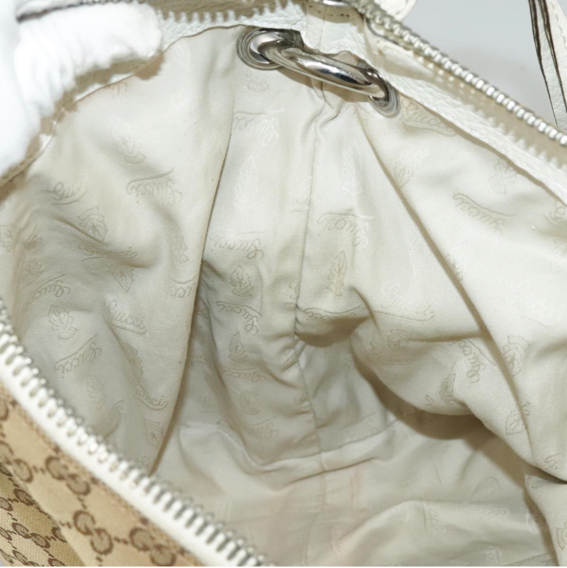 Gucci Bamboo en canvas beige