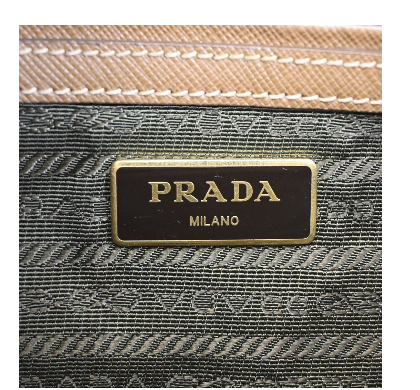 Prada Galleria en piel marrón