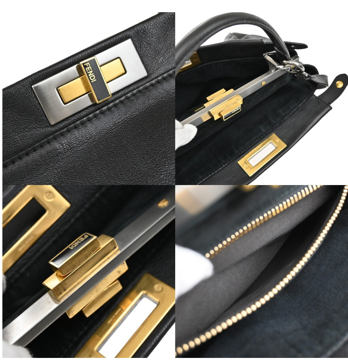 Peekaboo de Fendi mediano negro