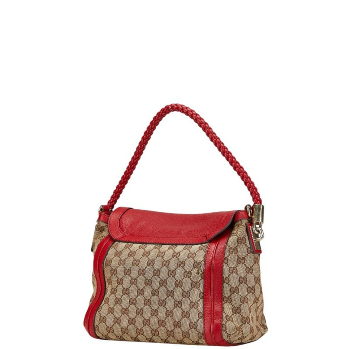 Gucci Bella en canvas beige con detalles rojos