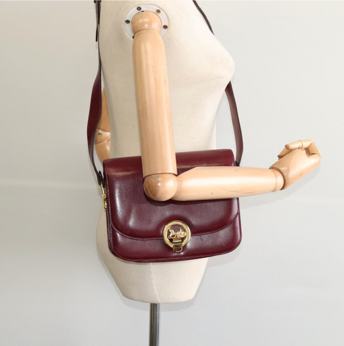 Céline Shoulder Bag en piel roja