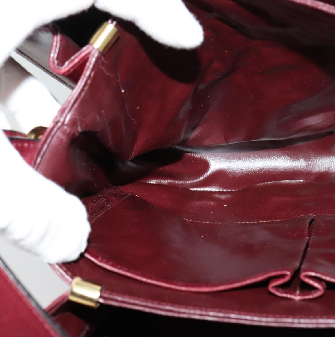 Céline Shoulder Bag en piel roja