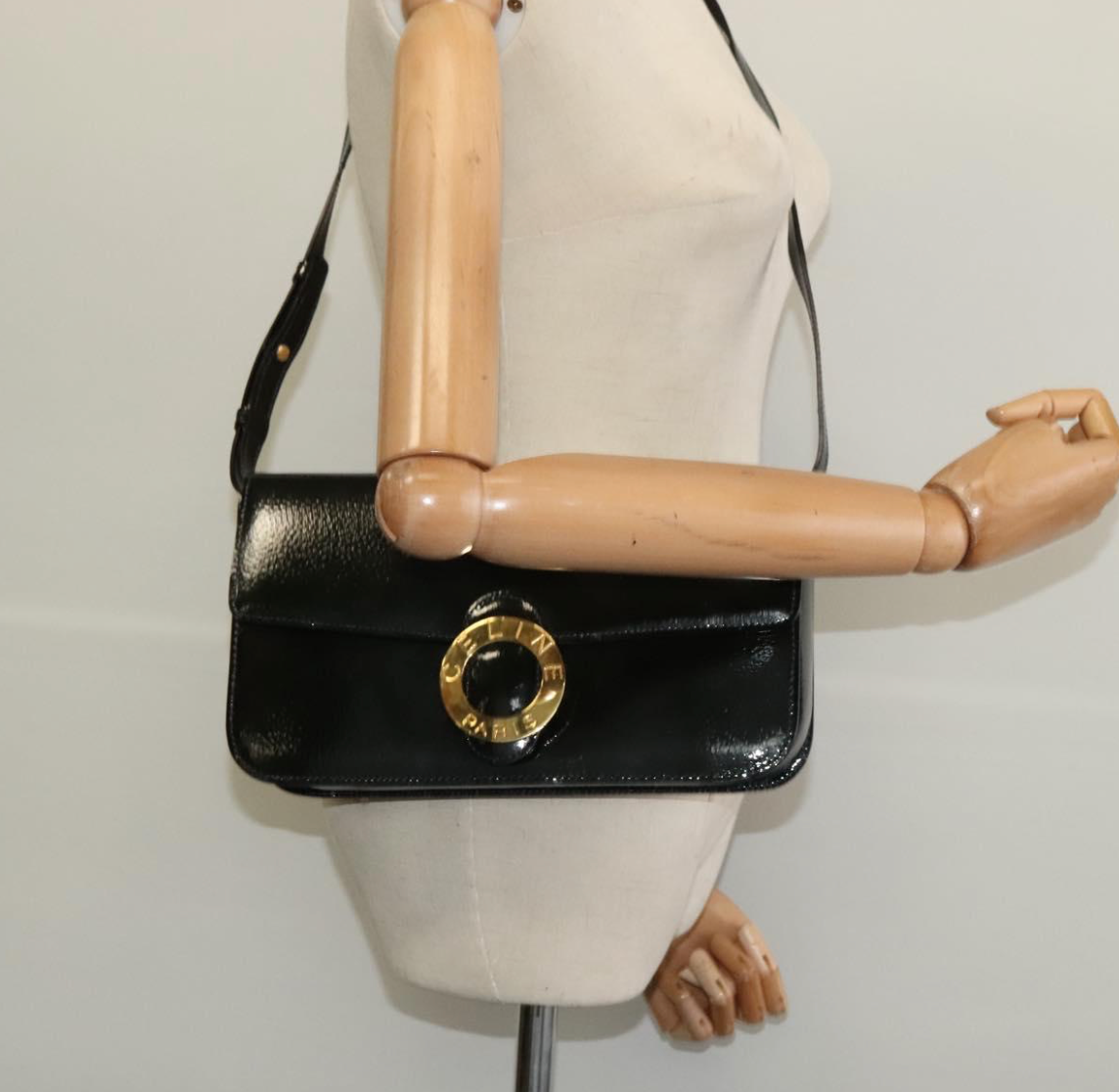 Céline Macadam Negro baguette
