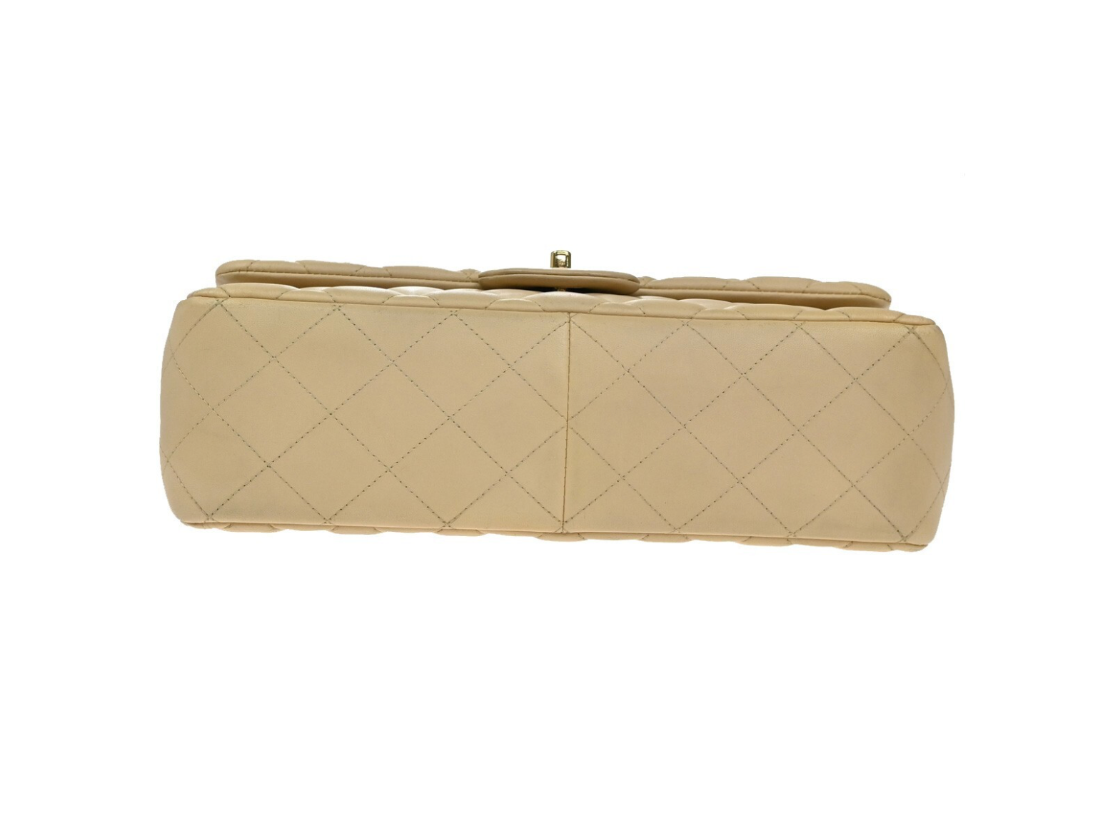 Chanel Timeless Classic Flap mediano en piel beige