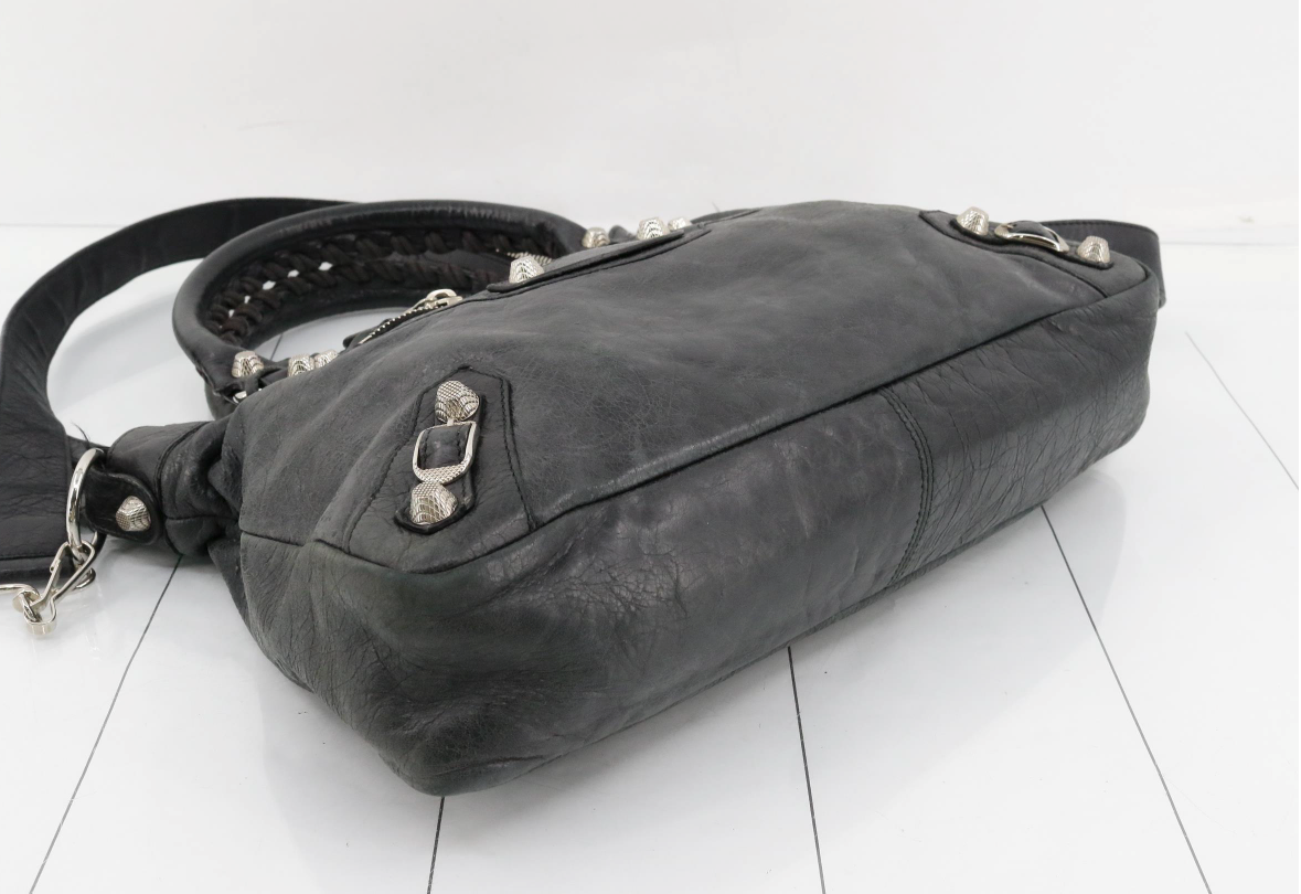 Balenciaga The City 2WAY Mediano en cuero negro