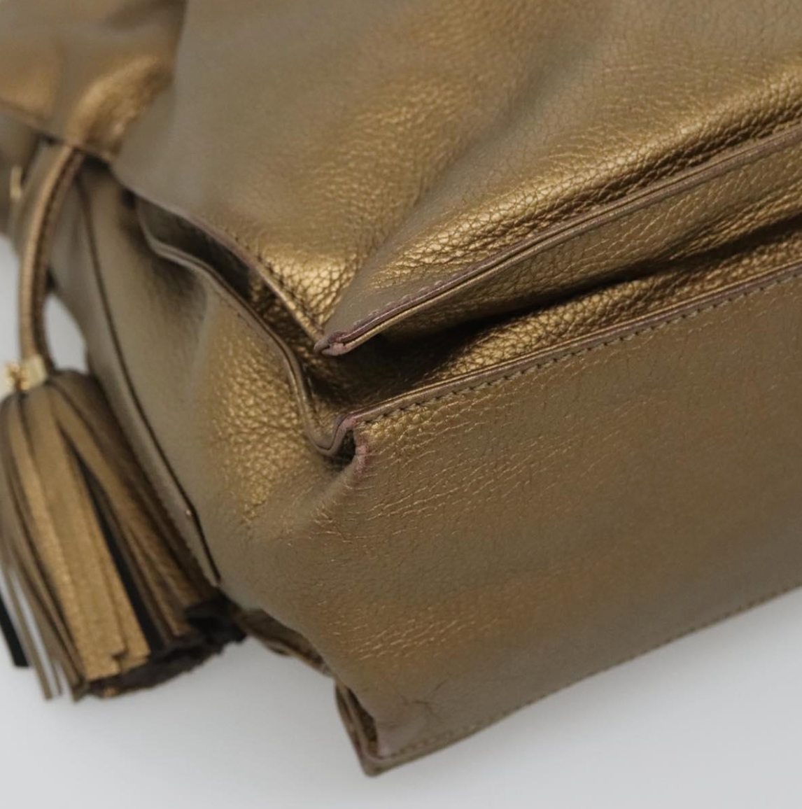 Loewe Flamenco Medium en piel gold