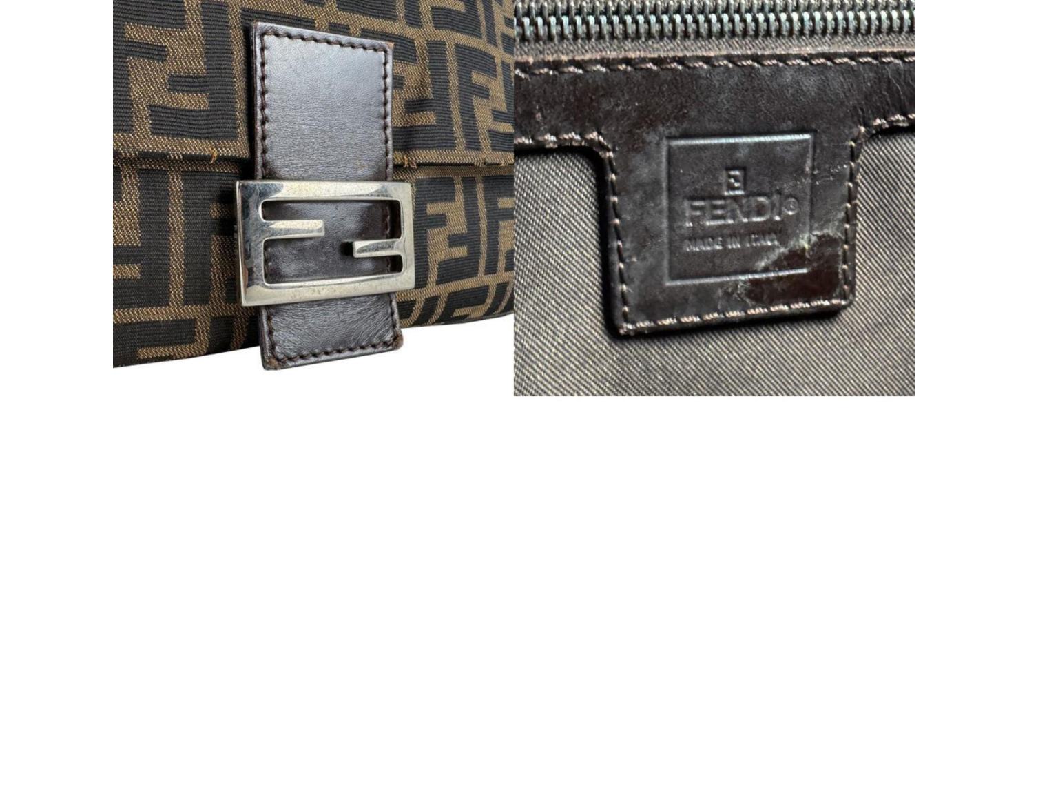 Fendi Mamma Baguette en canvas marrón