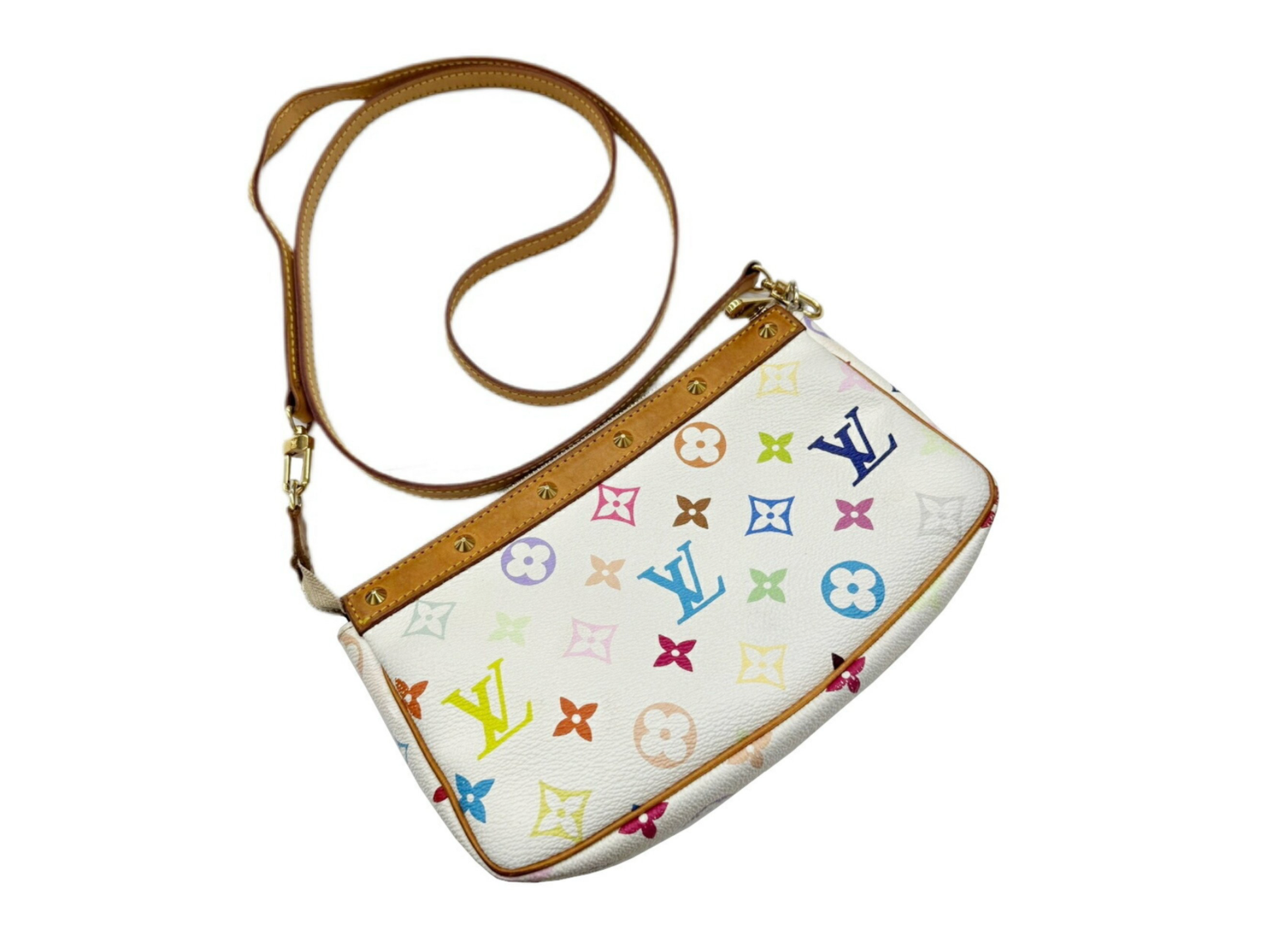 Louis Vuitton Pochette Accessoires Murakami Multicolor blanco