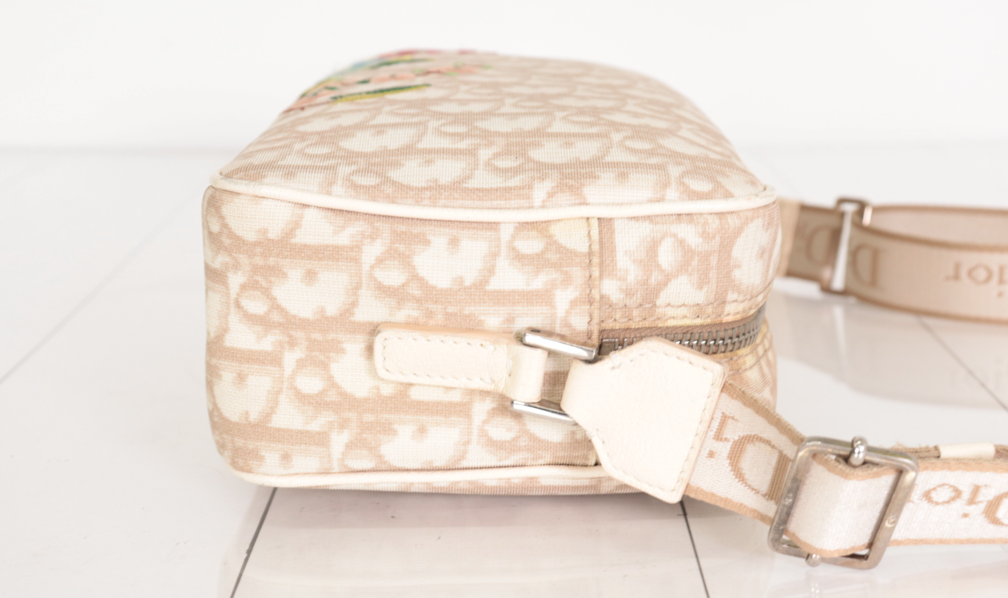Christian Dior Trotter Beige Floral Embroidery