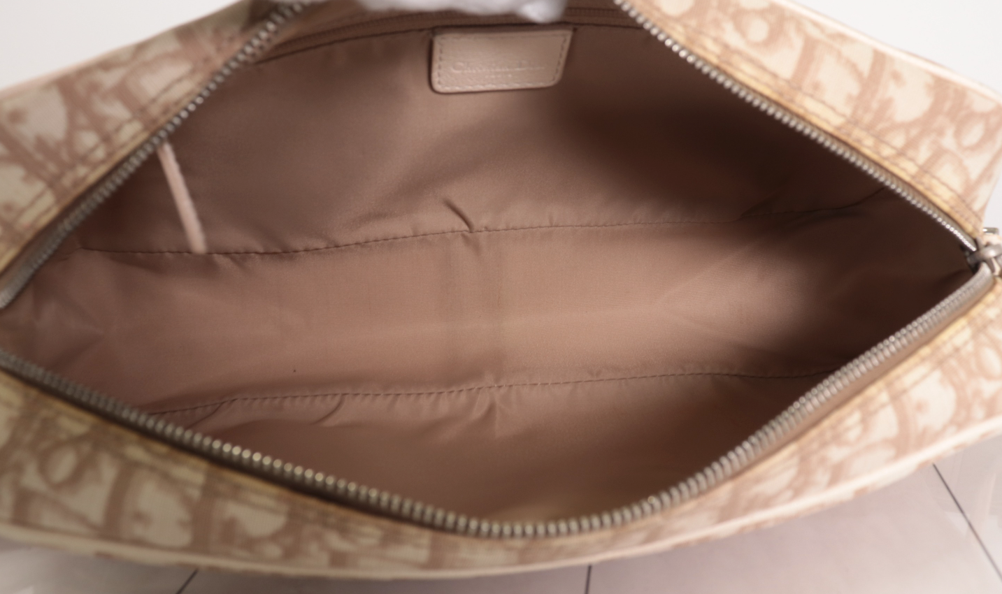 Christian Dior Trotter Beige Floral Embroidery