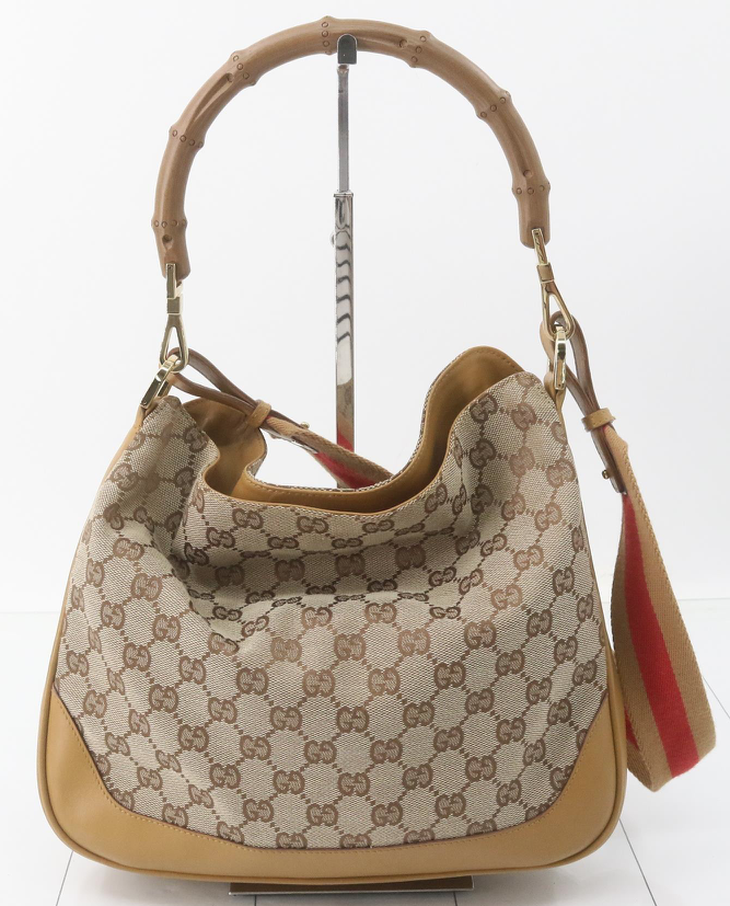 Gucci Bamboo Monogram GG Canvas Beige