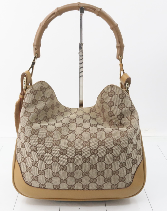 Gucci Bamboo Monogram GG Canvas Beige