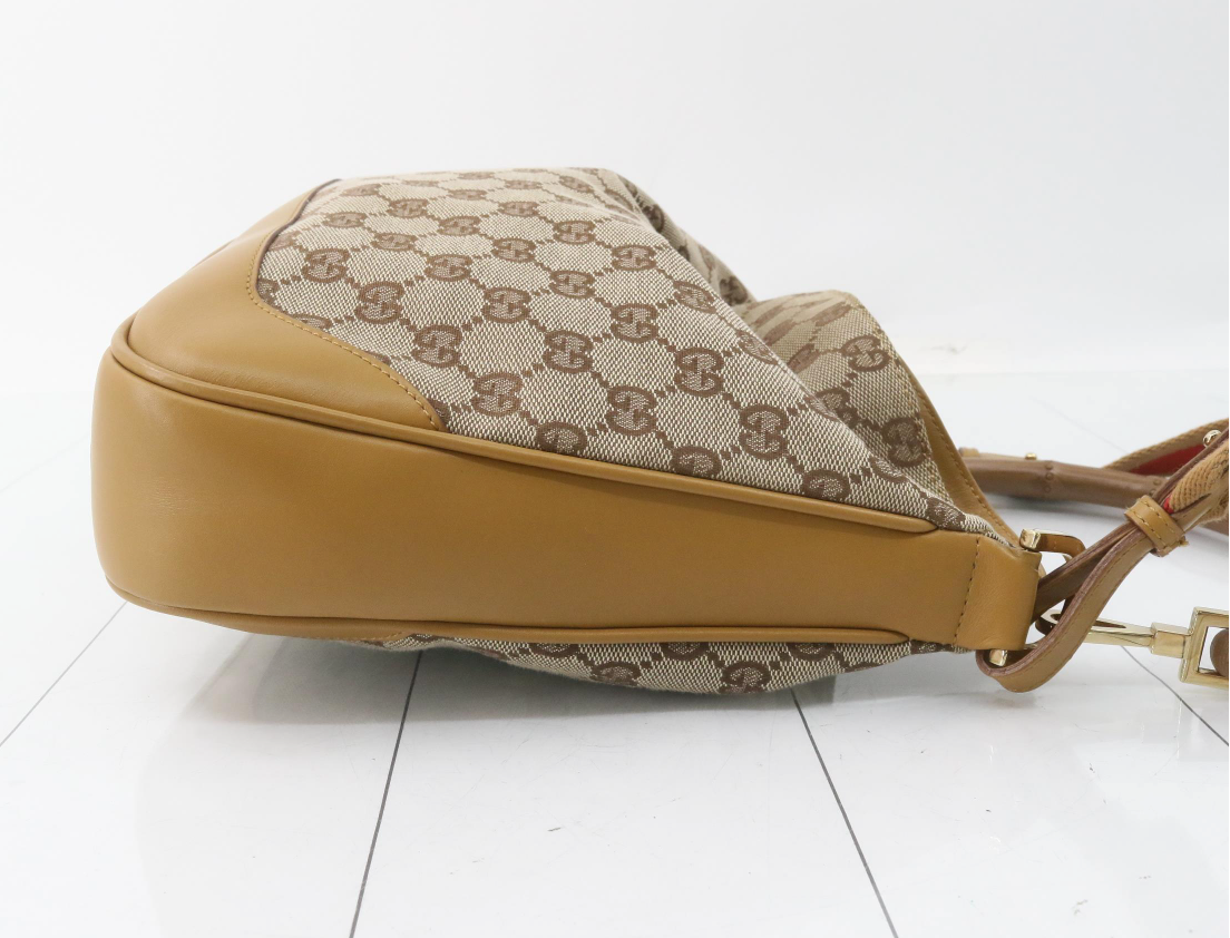 Gucci Bamboo Monogram GG Canvas Beige