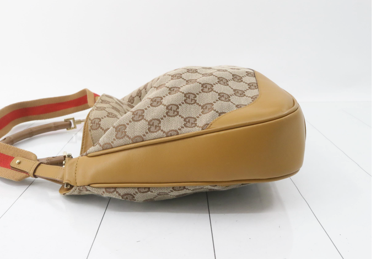 Gucci Bamboo Monogram GG Canvas Beige