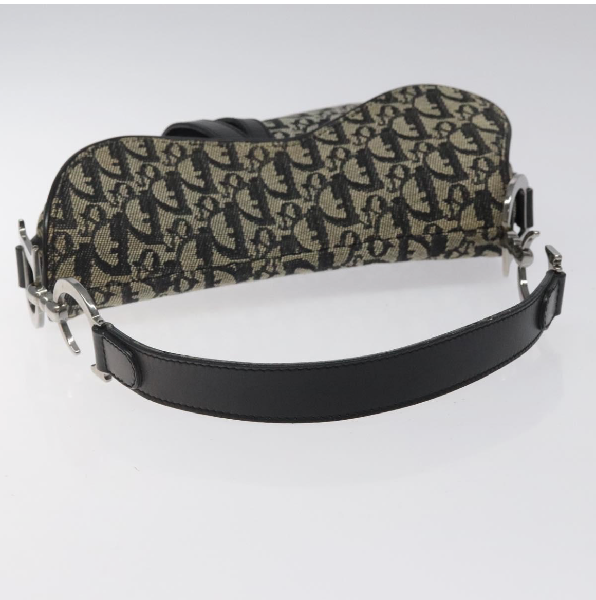 Dior Saddle Vintage en canvas negro