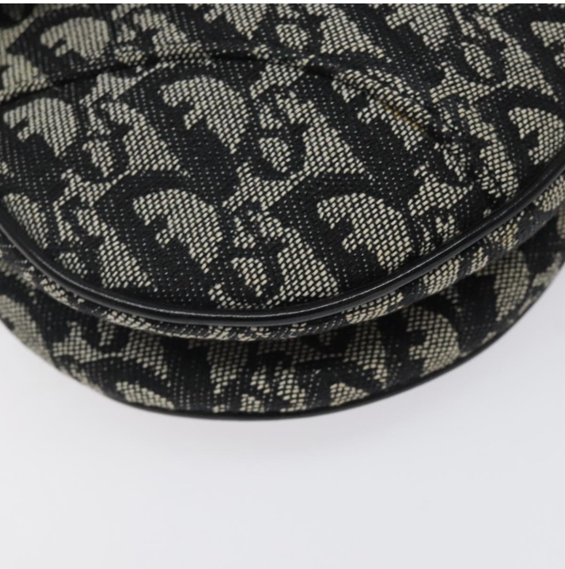 Dior Saddle Vintage en canvas negro