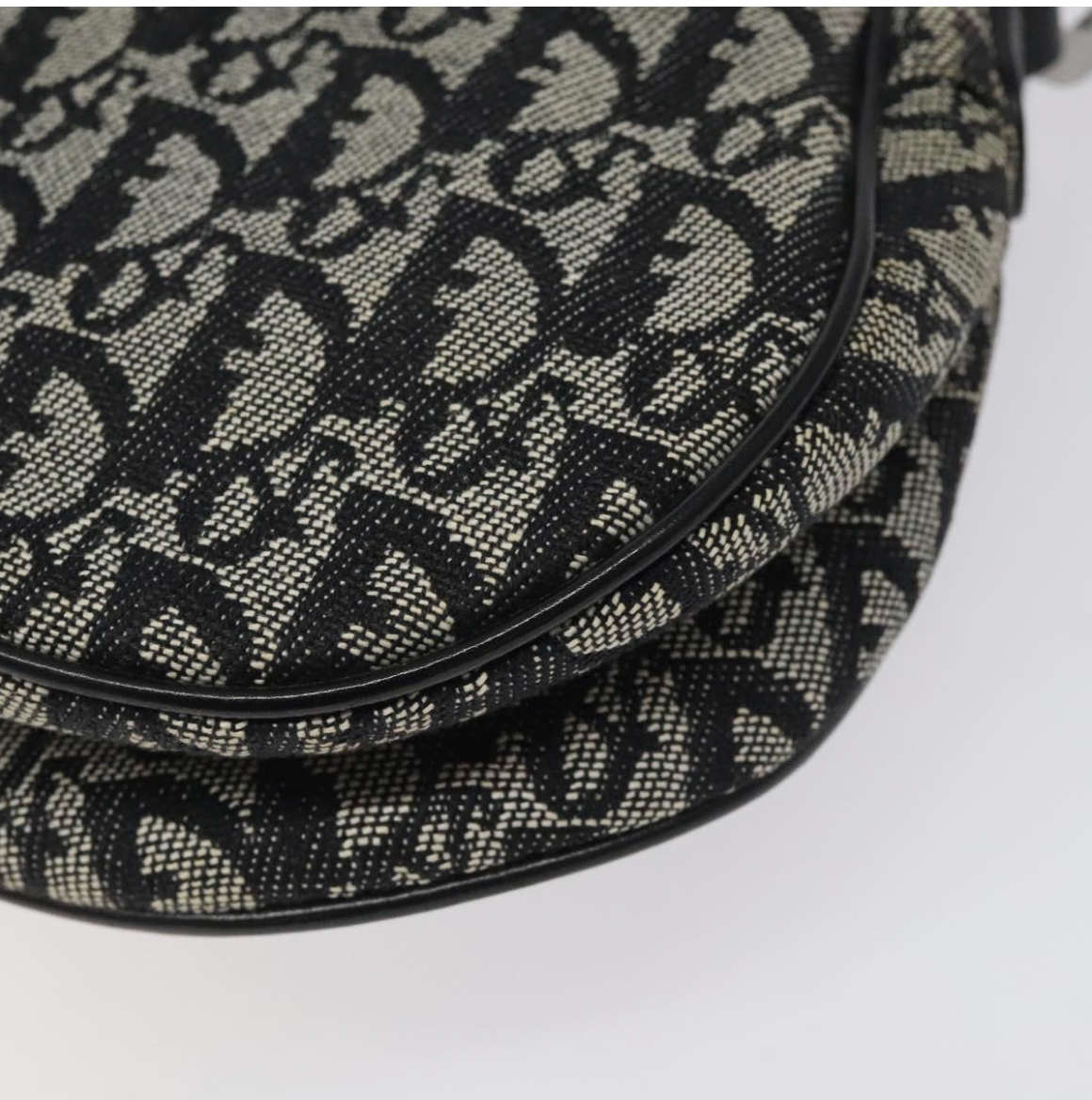 Dior Saddle Vintage en canvas negro