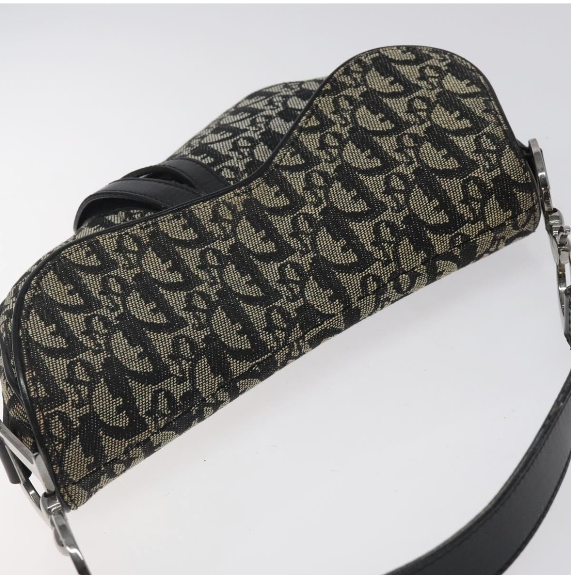 Dior Saddle Vintage en canvas negro