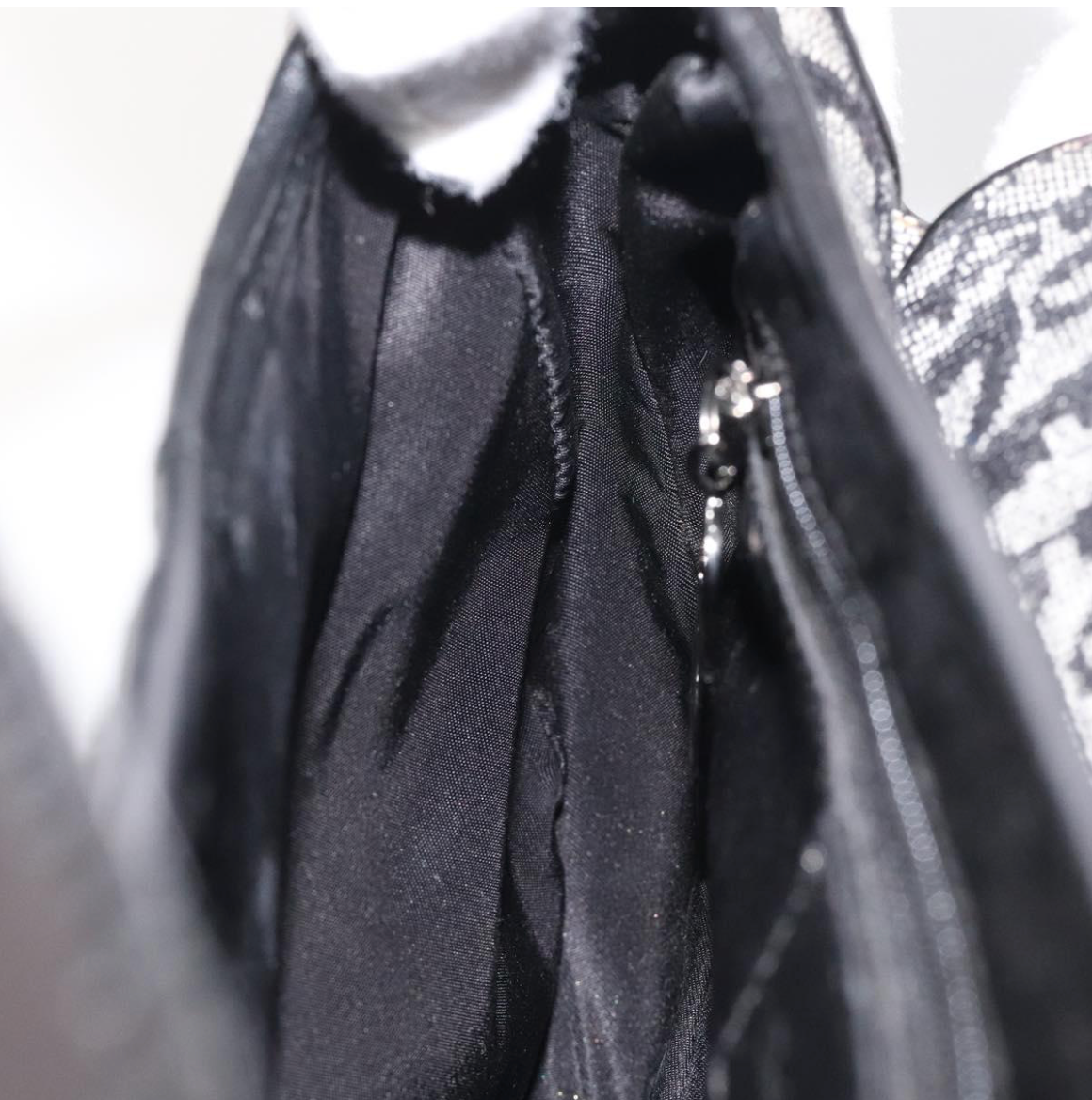 Dior Saddle Vintage en canvas negro